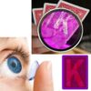 ống kính tiếp xúc được đánh dấu bằng thẻ để xem các thẻ được đánh dấu bằng mực có thể nhìn thấy được