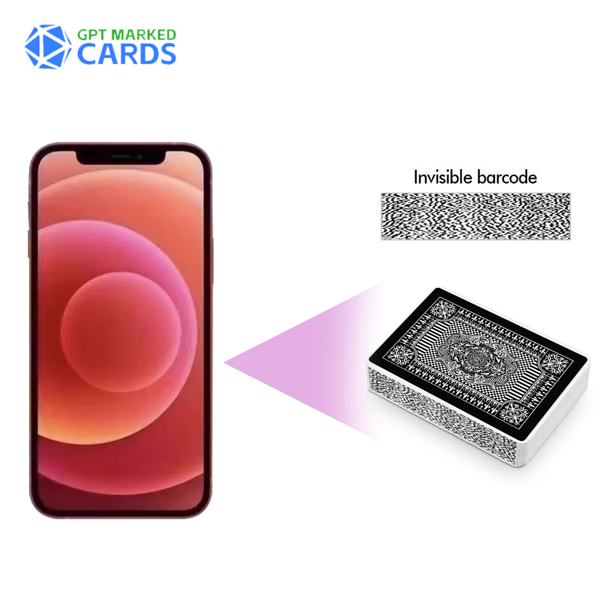CVK 600 iPhone 12Pro Poker Analyzer Trucchi per carte contrassegnate con codice a barre