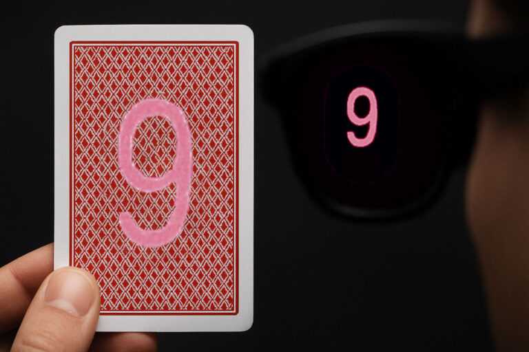 Infrared Marked Card Visible Through Cheating Glasses