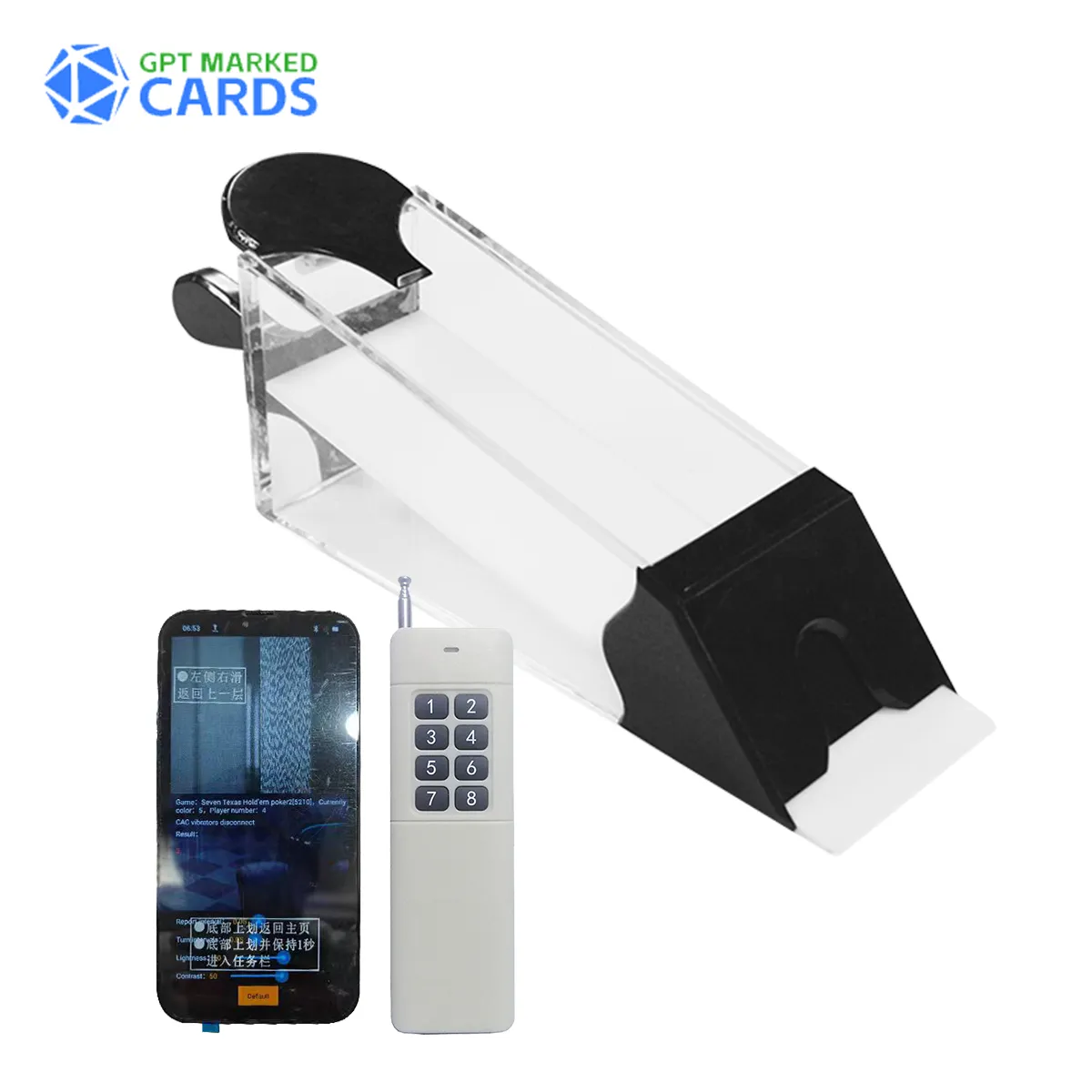 Acrylic Baccarat Transparent Cheating Shoe Poker Scanner System for Barcode Cards